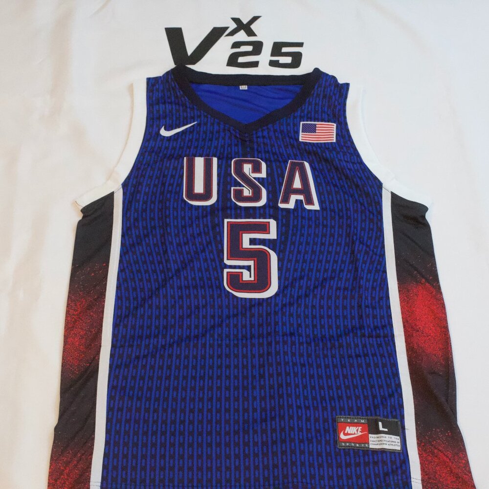 Men's USA Basketball USA 2024 Olympics Nike Anthony Edwards #5 Jersey Sz Lg